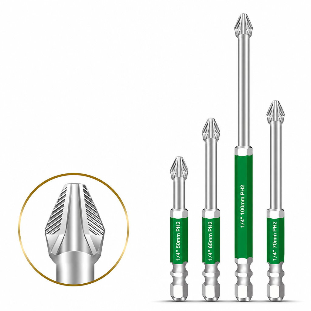 🛠50% KORTING🧱Set magnetische kruiskopbits – antislipgreep en schokbestendig, voor doe-het-zelf en reparaties