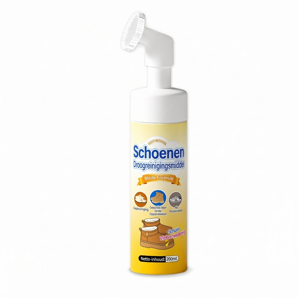 💧 Water maakt suède kapot. Deze droge schuimreiniger niet. Lost olie op, beschermt vezels, incl. siliconenborstel. Voor schoenen & snowboots.