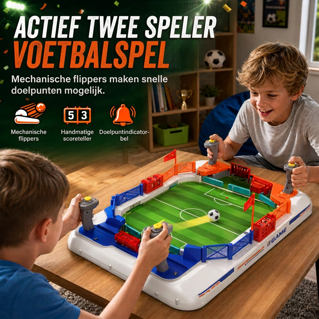 interactief tafelvoetbalspel voor twee spelers - gezellig tafelvoetbalspel voor kinderen