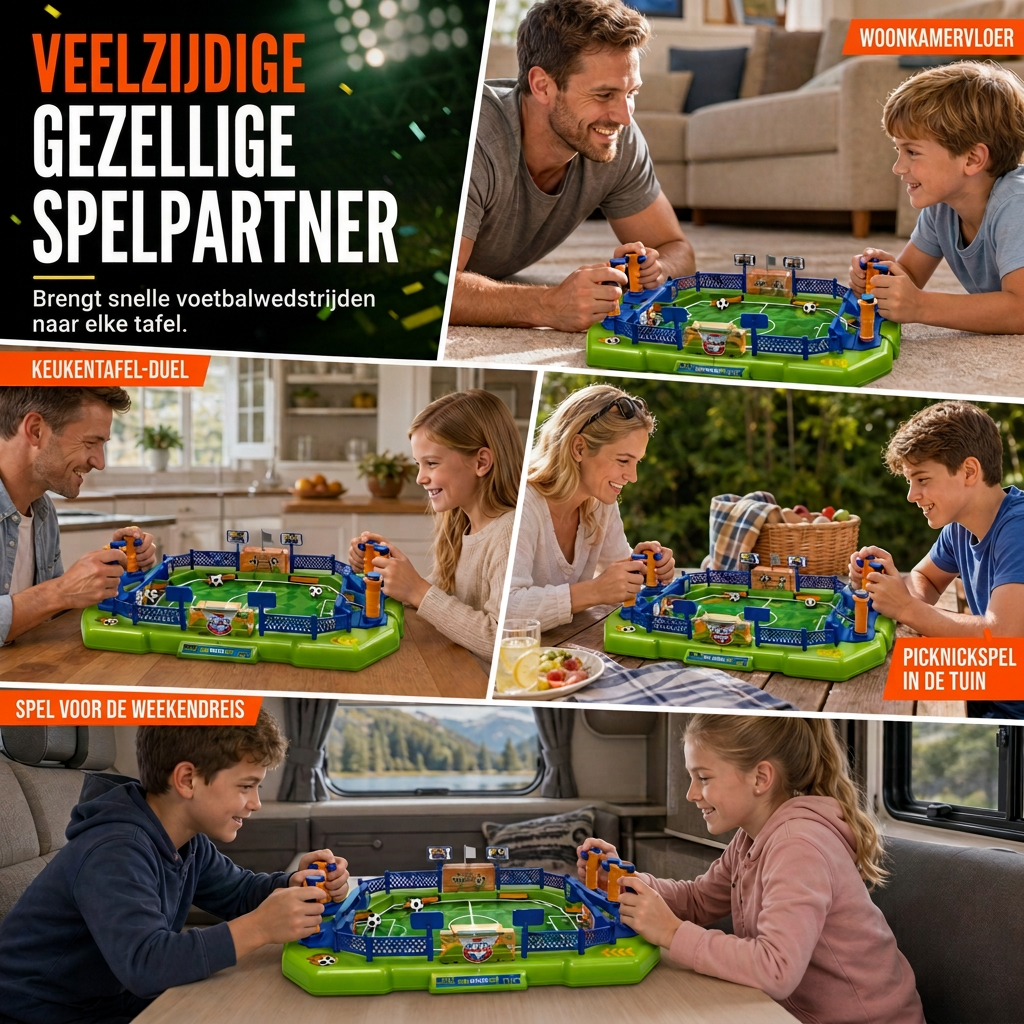 interactief tafelvoetbalspel voor twee spelers - gezellig tafelvoetbalspel voor kinderen
