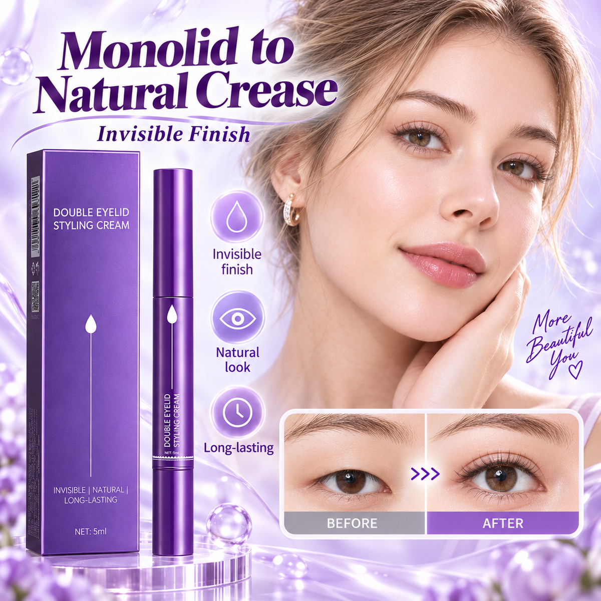 🔥FLASH SALE🔥 Onzichtbare Stylingcrème Pen voor Dubbele Oogleden – Natuurlijke Afwerking, 24U Houdbaar – Verrijkt met Vitamine E – Eenvoudig in 30 Seconden – 5ml! 👁️✨
