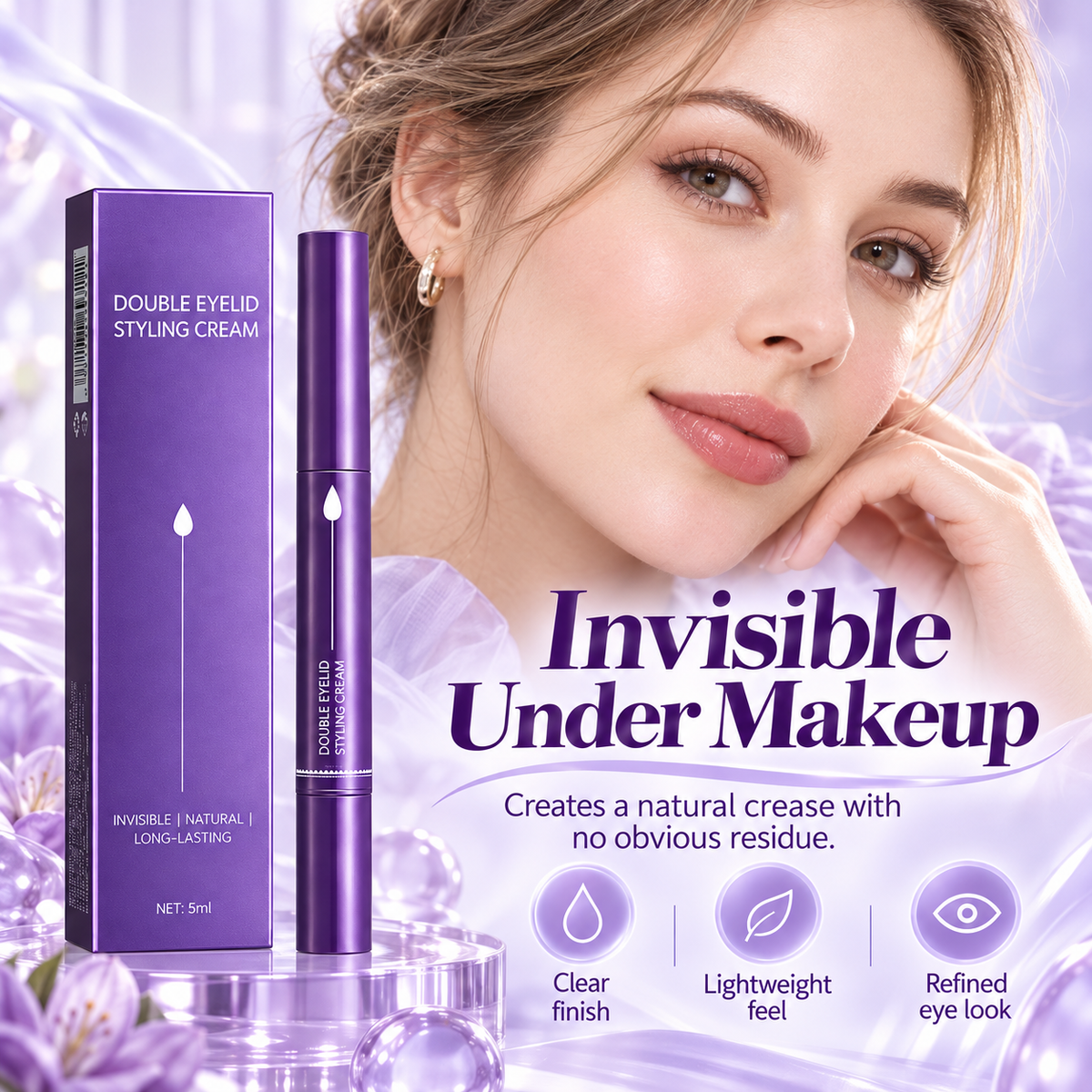 🔥FLASH SALE🔥 Onzichtbare Stylingcrème Pen voor Dubbele Oogleden – Natuurlijke Afwerking, 24U Houdbaar – Verrijkt met Vitamine E – Eenvoudig in 30 Seconden – 5ml! 👁️✨