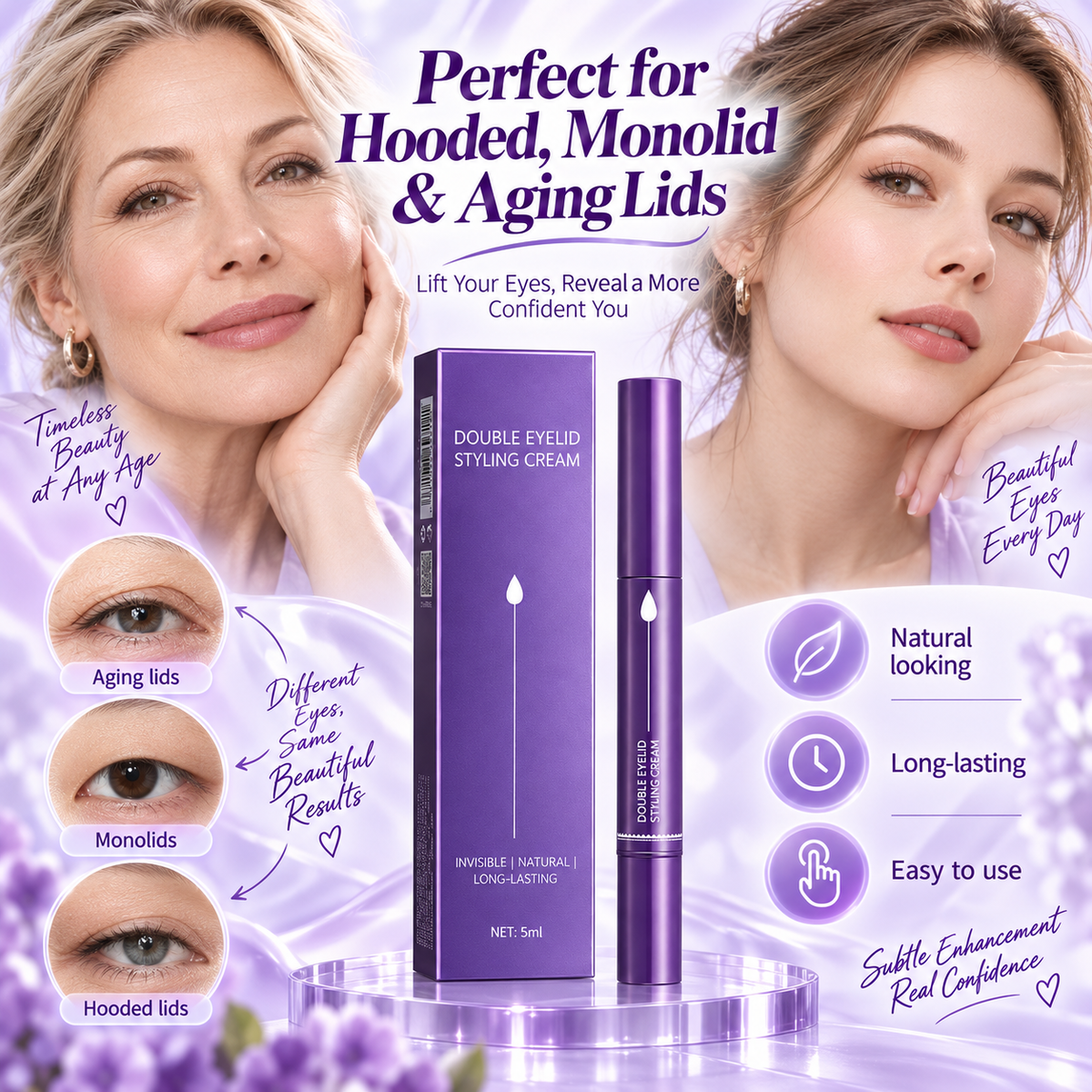 🔥FLASH SALE🔥 Onzichtbare Stylingcrème Pen voor Dubbele Oogleden – Natuurlijke Afwerking, 24U Houdbaar – Verrijkt met Vitamine E – Eenvoudig in 30 Seconden – 5ml! 👁️✨