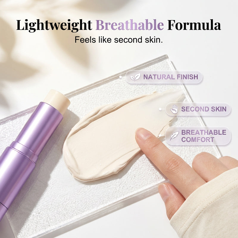 ✨ Vergeet uren voor de spiegel! Eén stick, één streek en je huid ziet er perfect uit. 2-in-1 foundation met kleurveranderend effect – jouw nieuwe schoonheidsgeheim.