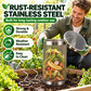Roestvrijstalen wormencompostbuis voor de tuin