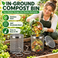 Roestvrijstalen wormencompostbuis voor de tuin