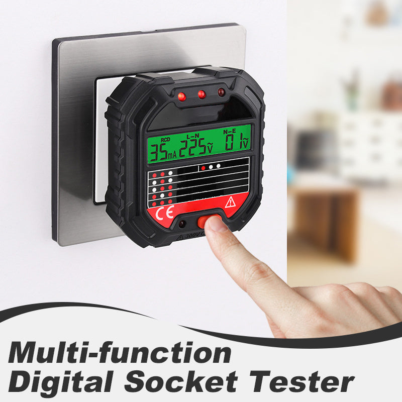 ⚡ 50% korting! Digitale contactdoostester – LCD-display, spanning & frequentie meten, RCD-test & zonder batterij. Voor veilige stopcontacten thuis! ✨🔌