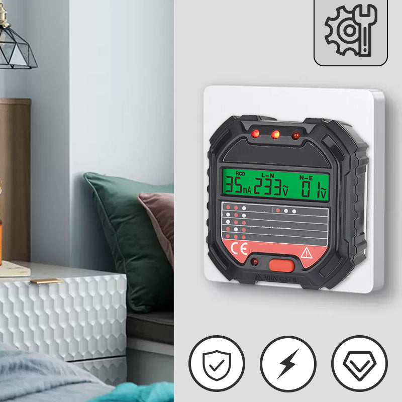 ⚡ 50% korting! Digitale contactdoostester – LCD-display, spanning & frequentie meten, RCD-test & zonder batterij. Voor veilige stopcontacten thuis! ✨🔌