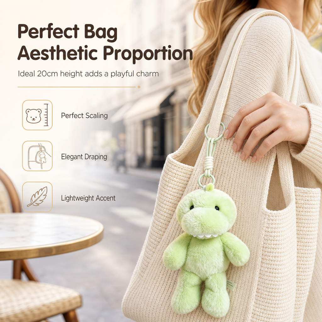 Cute Plush Animal Keychain for Backpacks and Keys