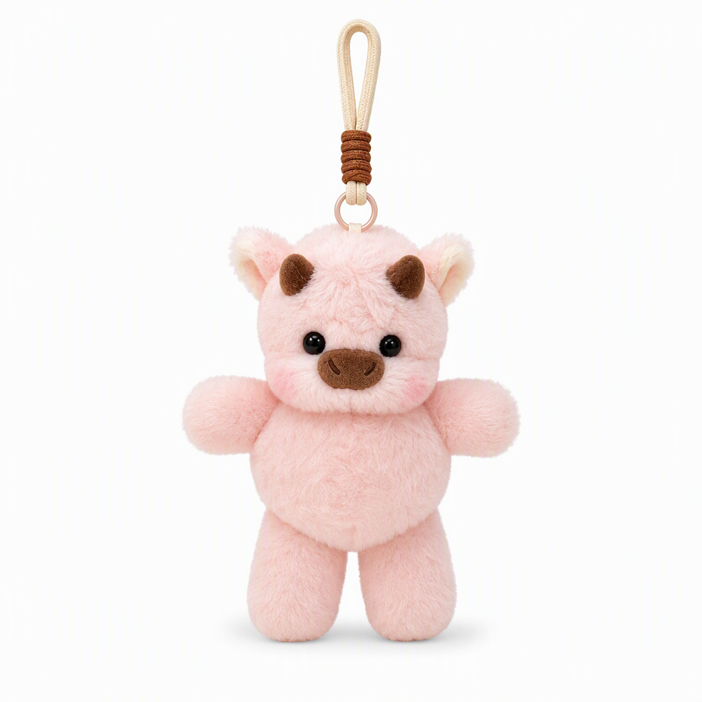 Cute Plush Animal Keychain for Backpacks and Keys