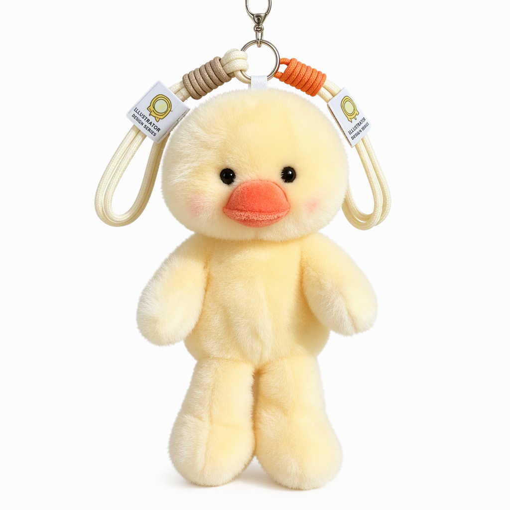 Cute Plush Animal Keychain for Backpacks and Keys
