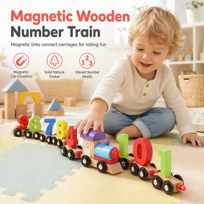 🚂 Magnetische cijfertrein voor kinderen | Educatief bouwspeelgoed om spelenderwijs te leren