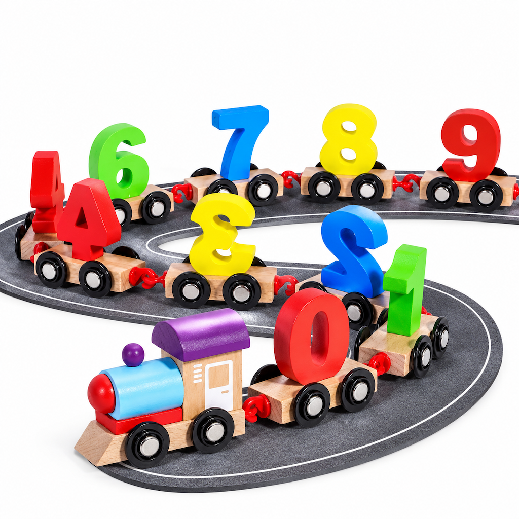 🚂 Magnetische cijfertrein voor kinderen | Educatief bouwspeelgoed om spelenderwijs te leren