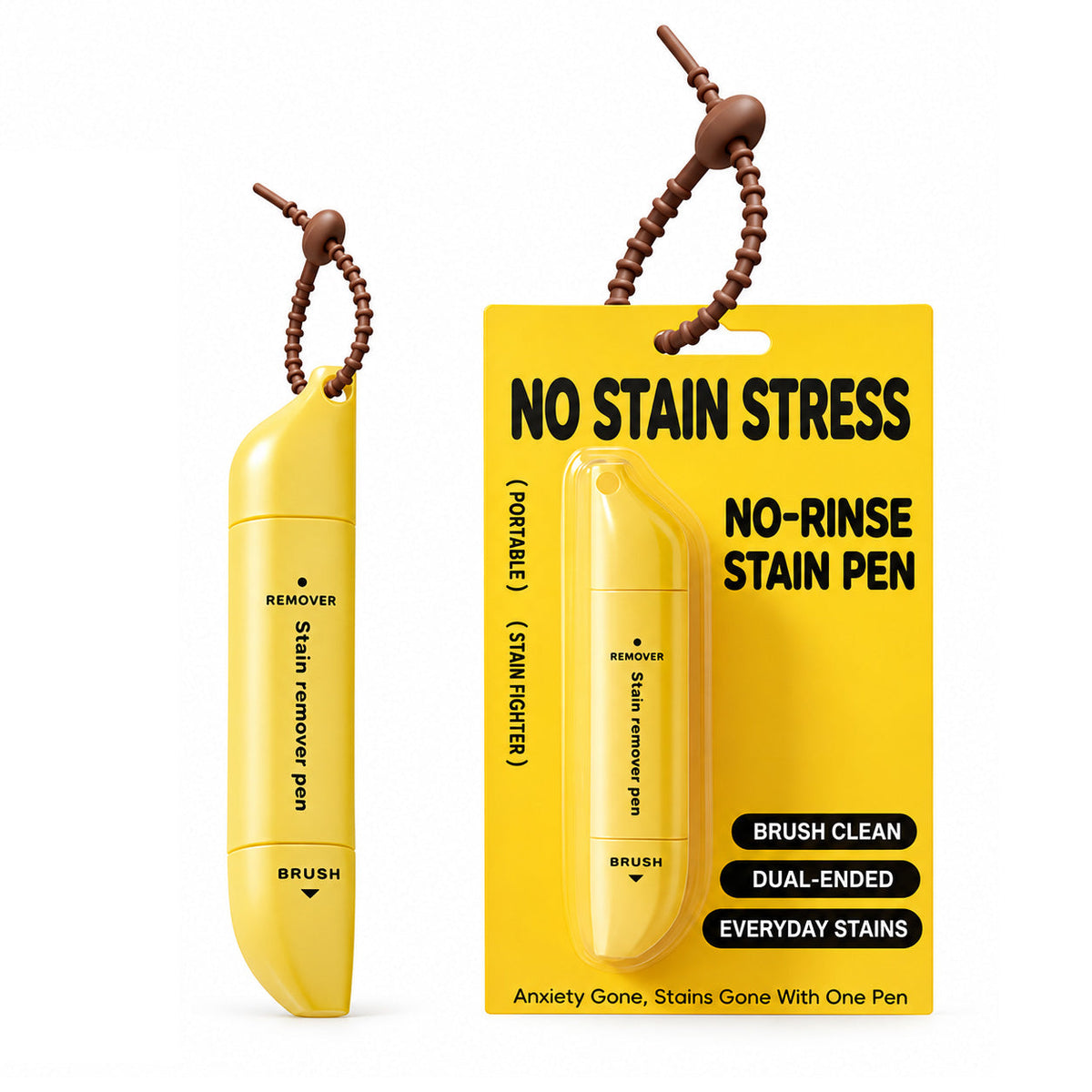 ⏰50% KORTING – LAATSTE KANS⏰ Draagbare Dubbelkoppige Vlekverwijderaar Pen – Rollerbal & Borstel, Watervrij – Verwijdert Make-up, Vet, Koffie & Wijn – 15ml! 🔥