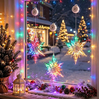 🎄 Kerstraamverlichting met Zuignappen