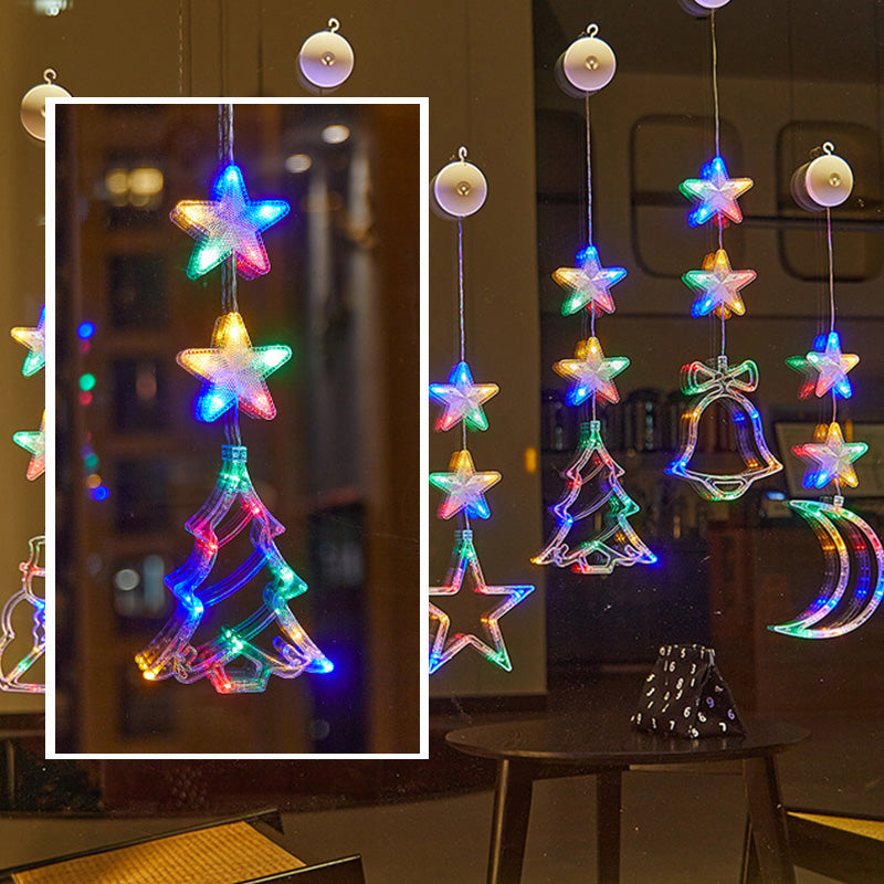 🎄 Kerstraamverlichting met Zuignappen