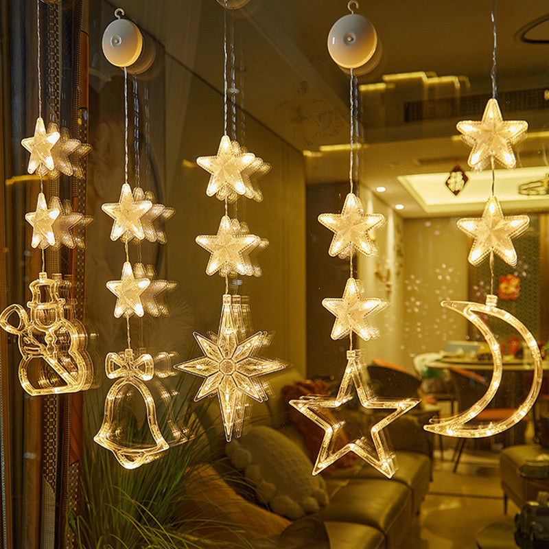🎄 Kerstraamverlichting met Zuignappen