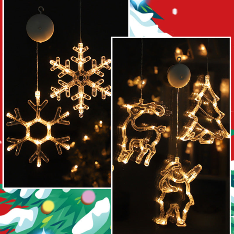 🎄 Kerstraamverlichting met Zuignappen