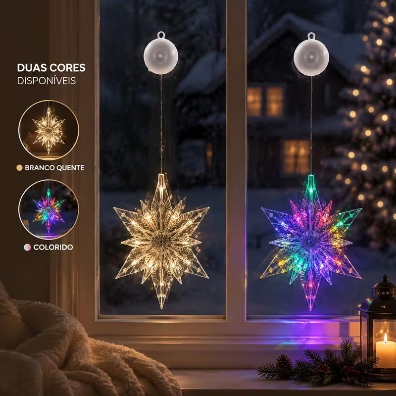 🎄 Kerstraamverlichting met Zuignappen