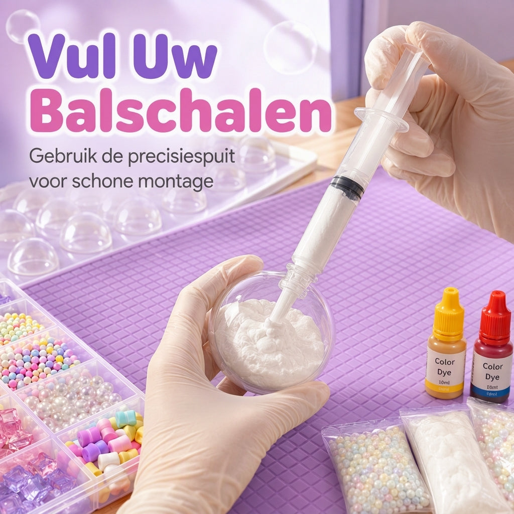 🎁 Het leukste DIY-cadeau: zelf een knijpbal maken met klei en glitter. Lekvrij, herbruikbaar en zonder plakkerige tafel – uren knijpplezier voor kinderen vanaf 6 jaar.