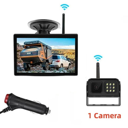 🎥 Professioneel Draadloos Achteruitrijcamerasysteem – 1080p Full HD met Nachtzicht voor Maximaal Rijcomfort & Veiligheid 🚗✨