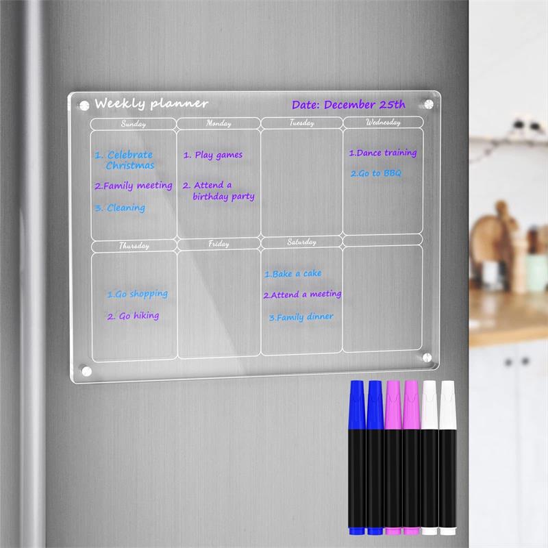 Magnetische schemaplanner voor koelkast【Permanent herbruikbaar】