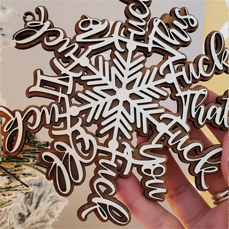Grappig Kerst ornament | Perfect ornament voor jaarlijkse samenvatting | Een set van 2 stks