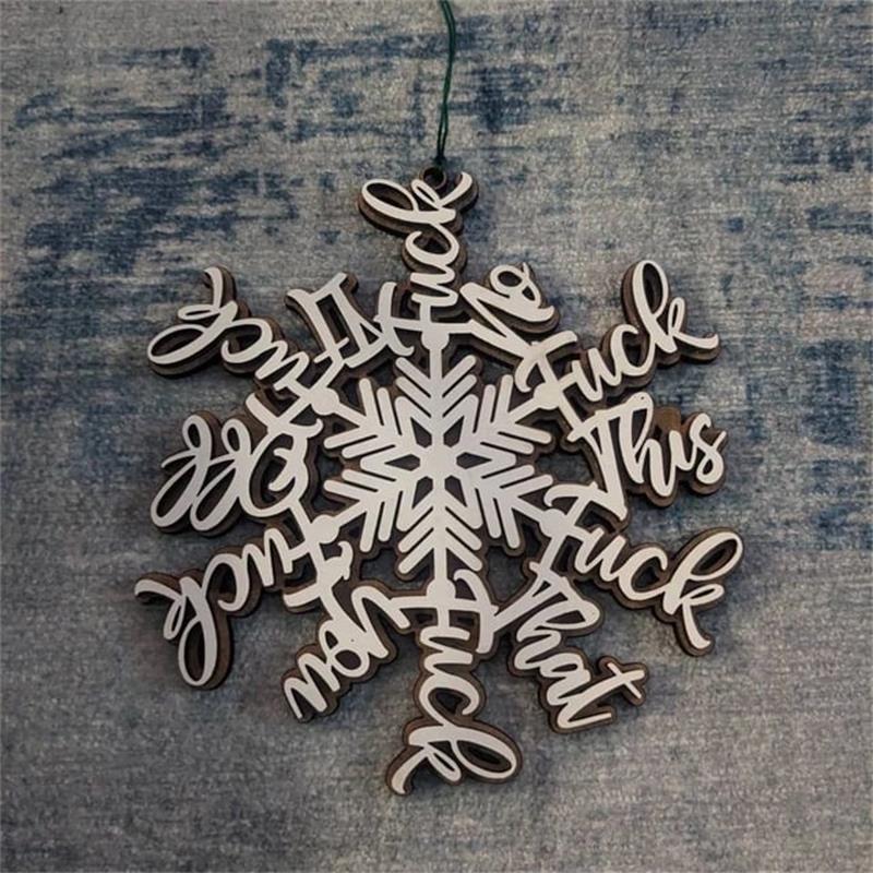 Grappig Kerst ornament | Perfect ornament voor jaarlijkse samenvatting | Een set van 2 stks
