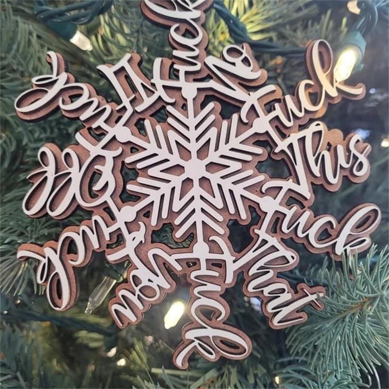 Grappig Kerst ornament | Perfect ornament voor jaarlijkse samenvatting | Een set van 2 stks