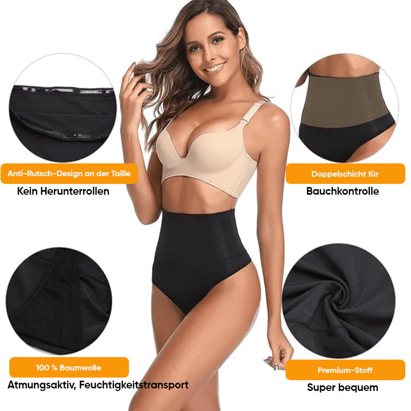 Naadloze buikspierbroek met hoge taille（een plus een gratis）