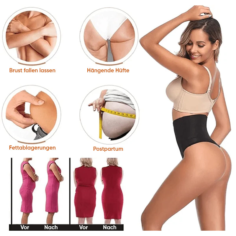 Naadloze buikspierbroek met hoge taille（een plus een gratis）