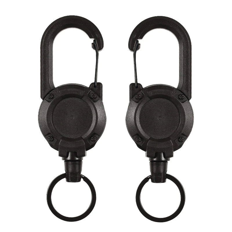 Outdoor Automatische Intrekbare Draadkabel Anti-diefstal Tactische Sleutelhanger