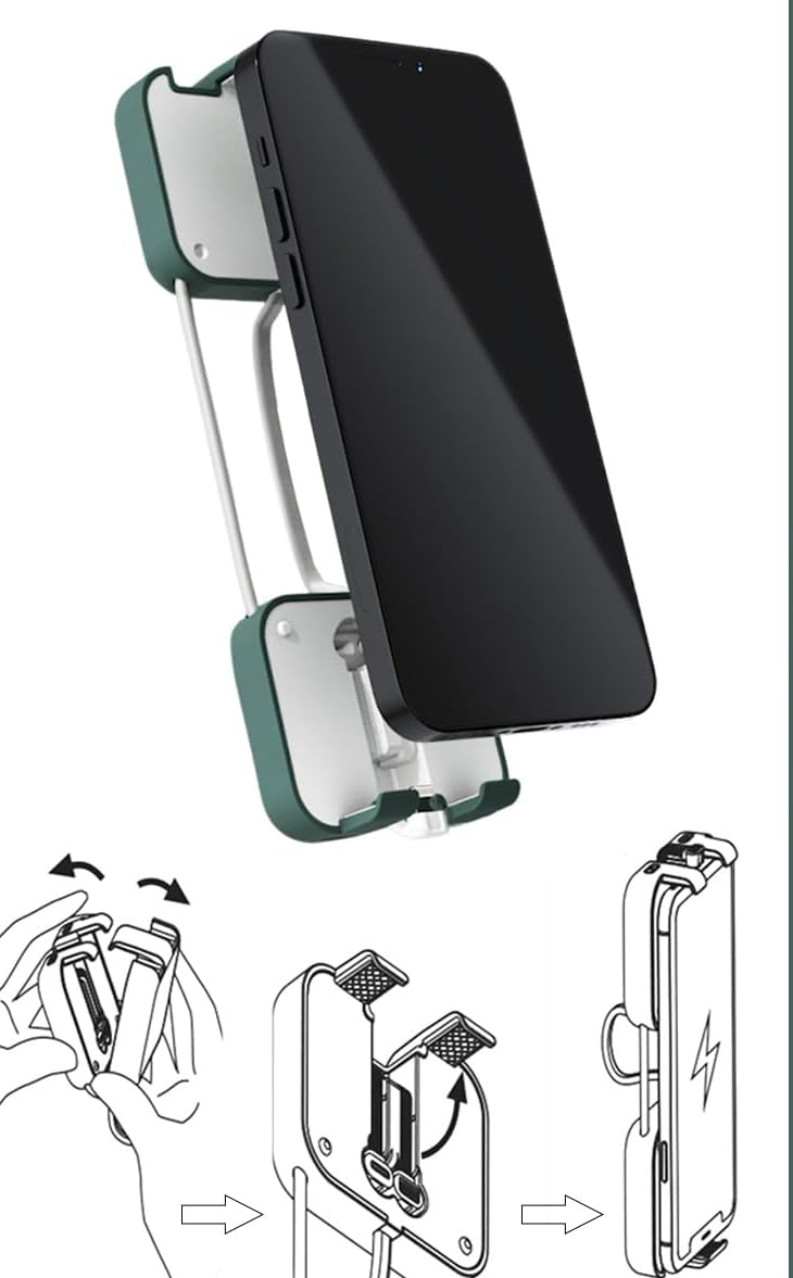(🎄Vroege Kerstuitverkoop 49% KORTING)🎁-Draagbare draadloze oplaadschat mobiele telefoonhouder⚡