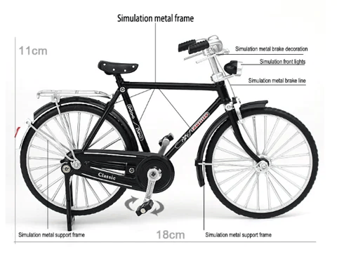 (Early Christmas Sale- BESPAAR 48% UIT)-DIY Fiets Model Schaal