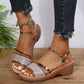 Vrouwen Casual Hoge Hak Comfortabele Instap Sandalen