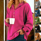 Losvallend sweatshirt met capuchon in effen kleur