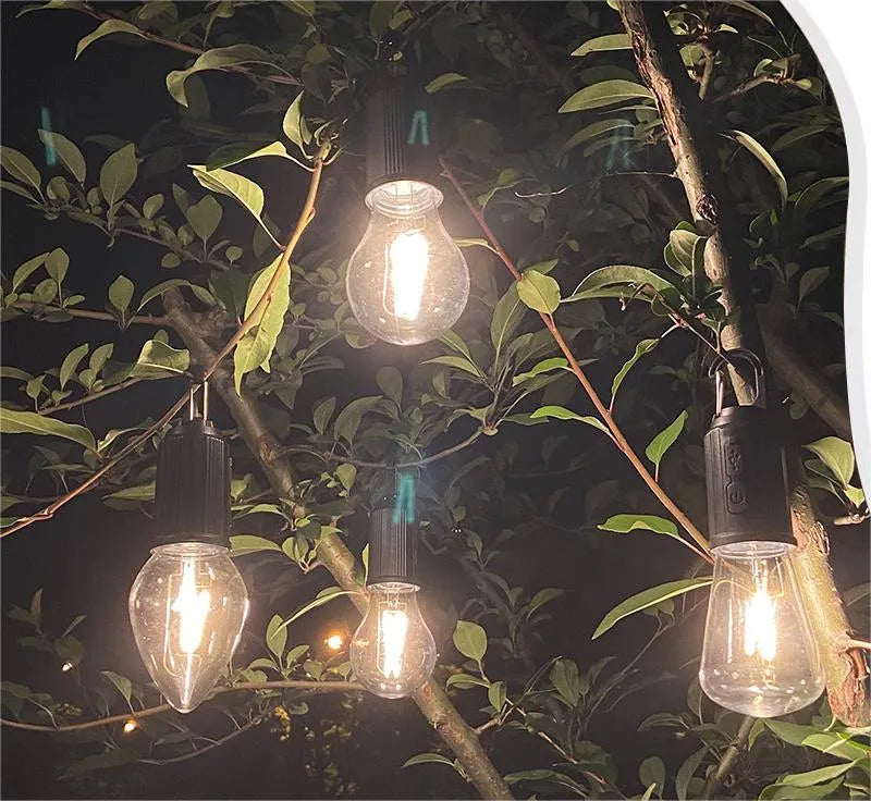 🔥🔥🔥Buitenkamperen Hangend Type-C Opladen Retro Gloeilamp Verlichting Decoratie