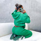 Losse casual trainingspak met capuchon
